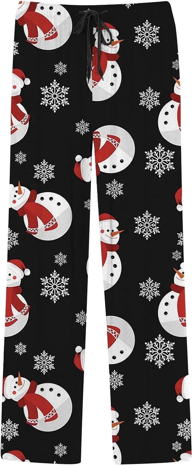 LCMTWX Black Pants Men Pajama Pants with Drawstring and Pockets Mens Sleep Pants Mens Flannel Pajama Pants Mens Flannel