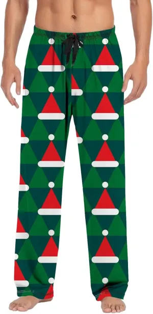 LCMTWX Black Pants Men Pajama Pants with Drawstring and Pockets Mens Sleep Pants Mens Flannel Pajama Pants Mens Flannel