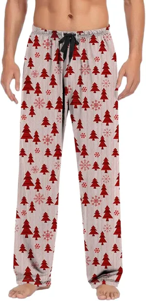 LCMTWX Black Pants Men Pajama Pants with Drawstring and Pockets Mens Sleep Pants Mens Flannel Pajama Pants Mens Flannel