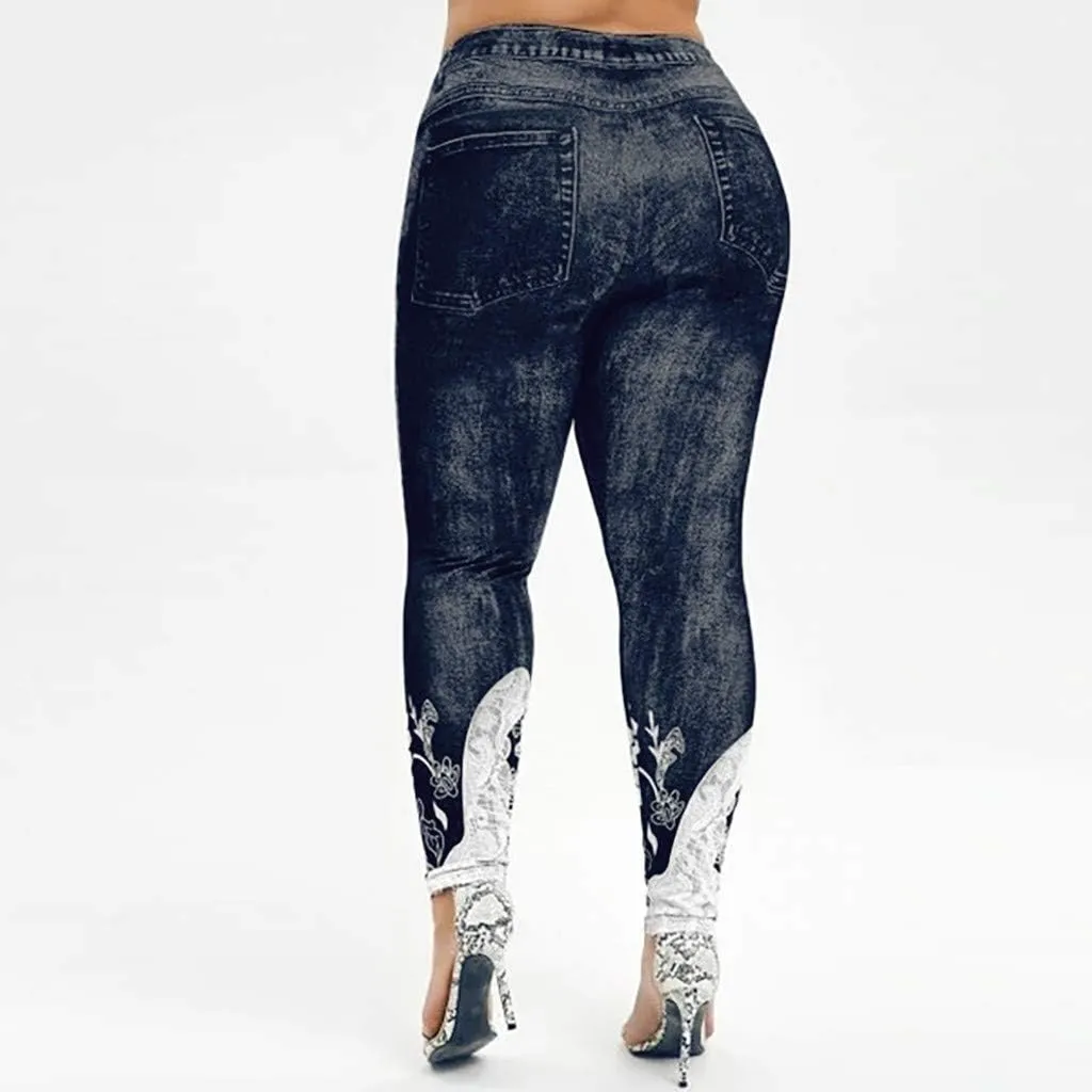 LCMTWX Christmas Leggings Waist Jeans Pants Color Pocket Denim Button Elastic Pants Leggings for Women Cold Weather High