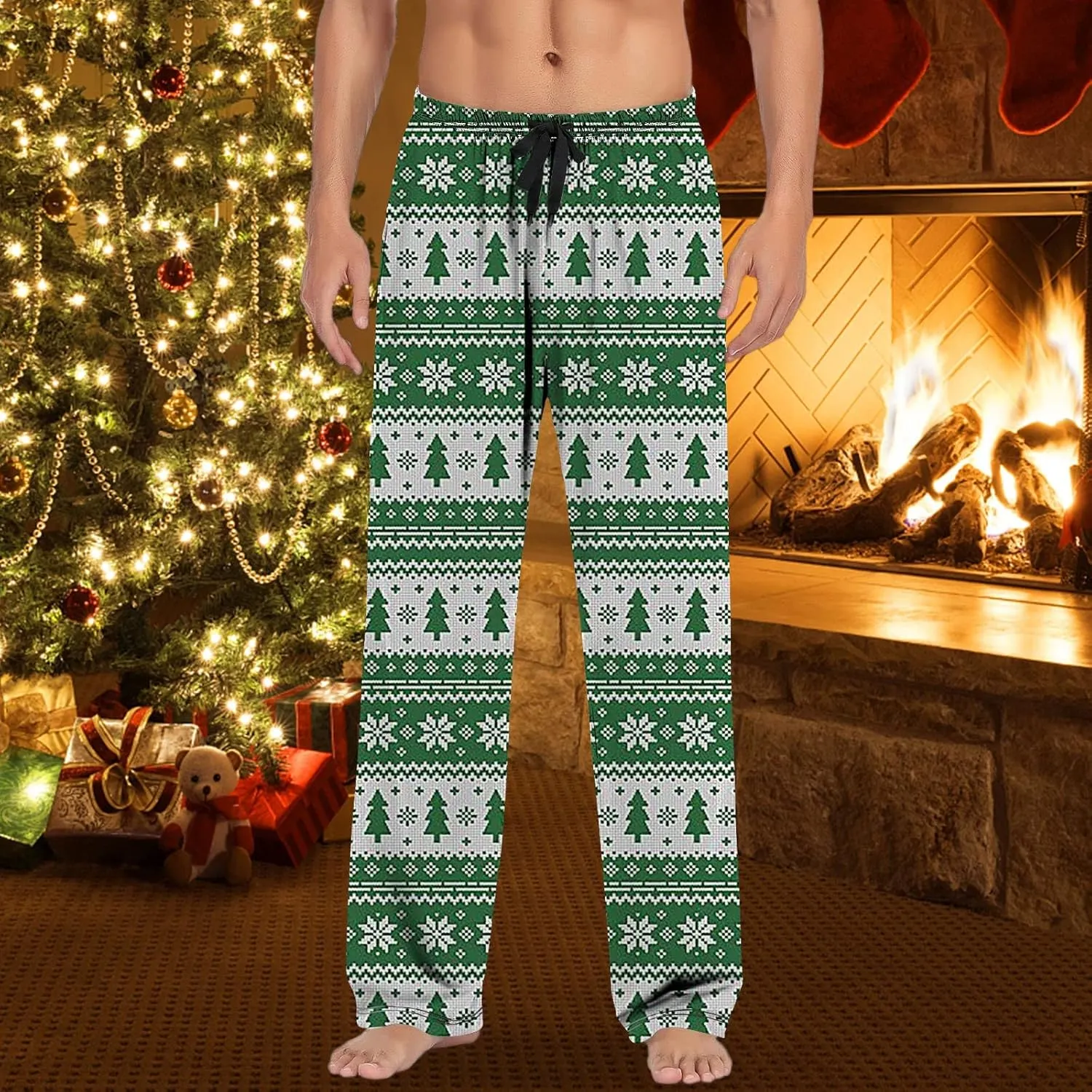 LCMTWX Mens Pajama Pants Pants Pajama Pants with Drawstring and Pockets Pajamas for Men Mens Sweatpants Men's Athletic