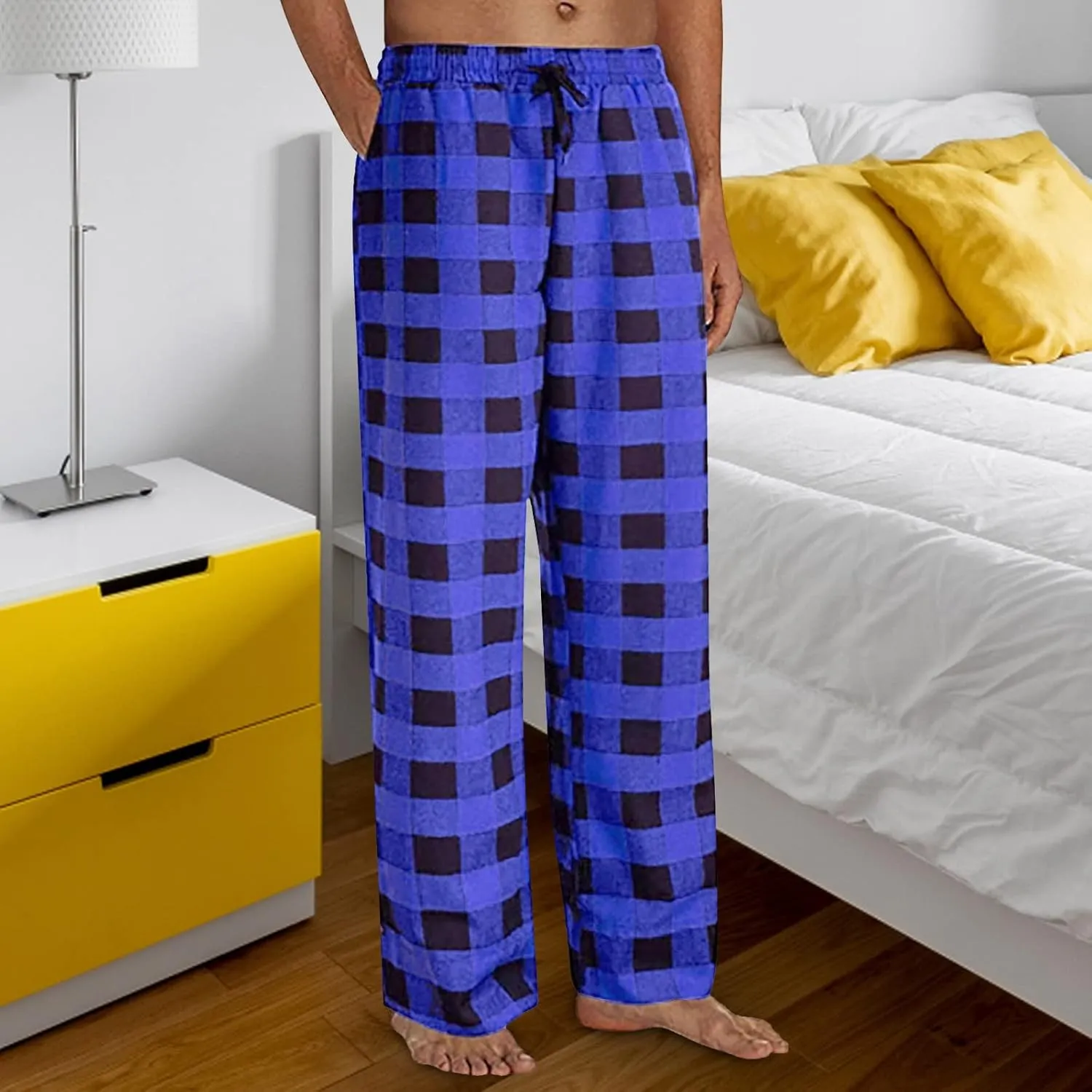 LCMTWX Mens Pajama Pants Pants Pajama Pants with Drawstring and Pockets Pajamas for Men Mens Sweatpants Men's Athletic