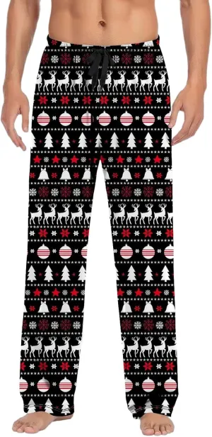LCMTWX Pajama Pants for Men Women Pajama Pants with Drawstring and Pockets Soft Warm Christmas Pajama Pants Men Men Pj