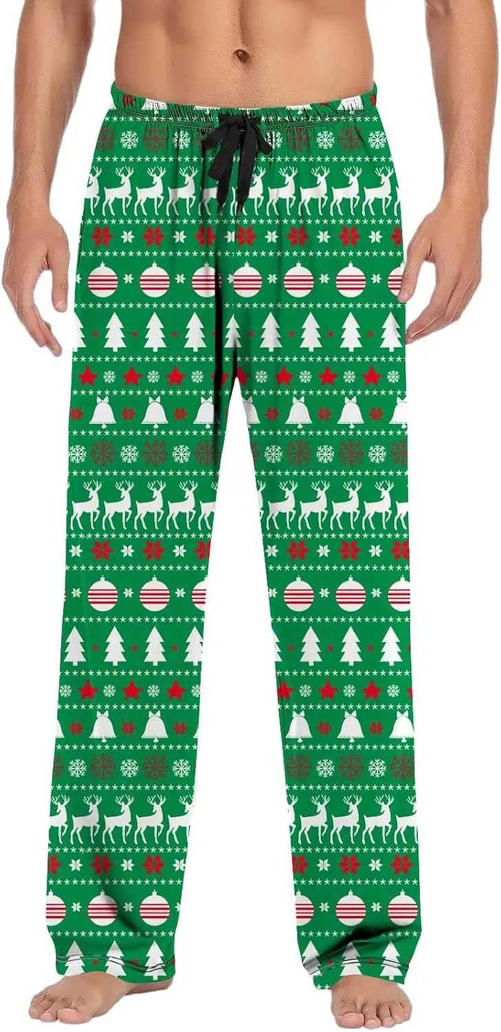 LCMTWX Pajama Pants for Men Women Pajama Pants with Drawstring and Pockets Soft Warm Christmas Pajama Pants Men Men Pj
