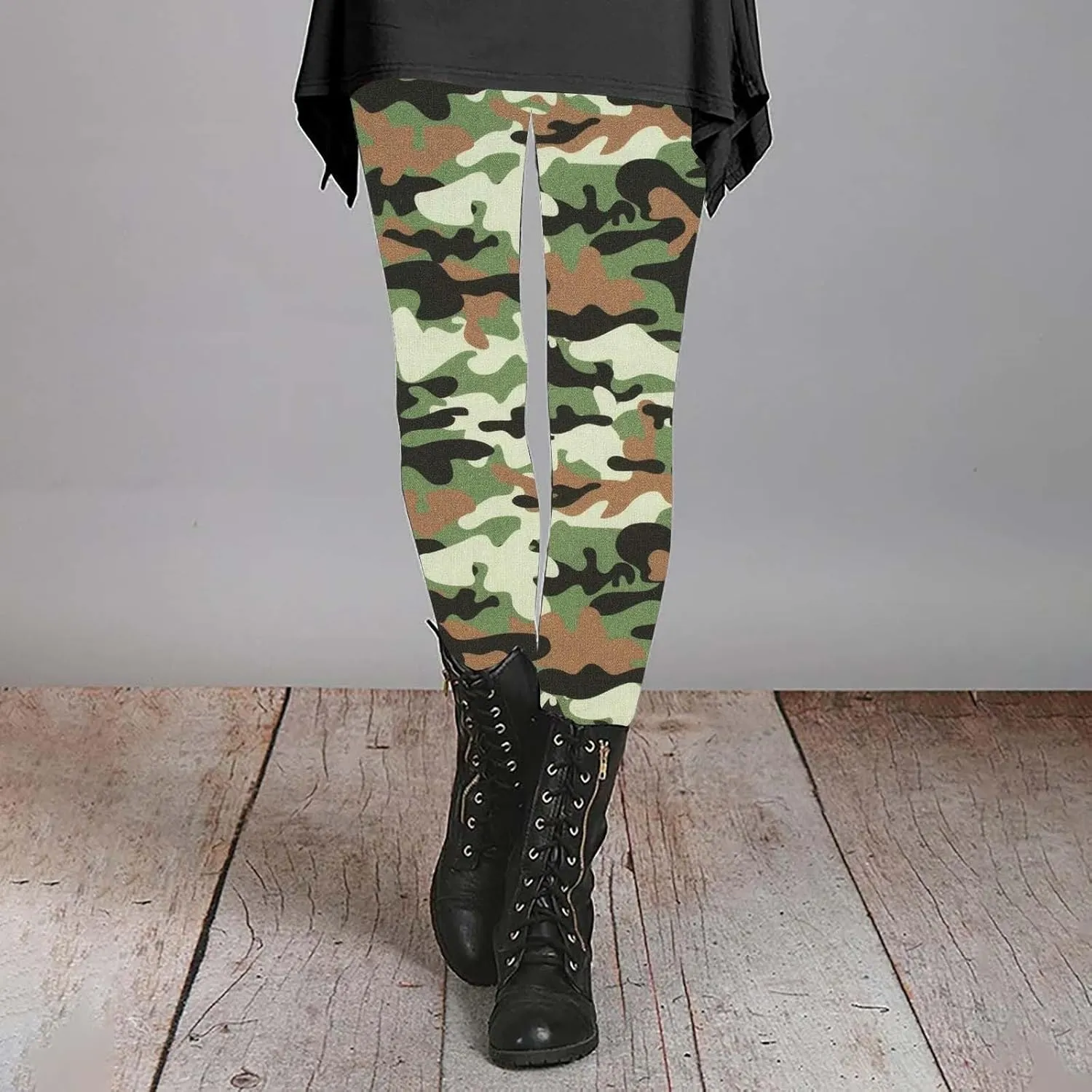 LCMTWX Womens Leggings with Pocket Leggings Artistic Printed Soft Stretchy Pants for Women Soft Athletic Tummy Control