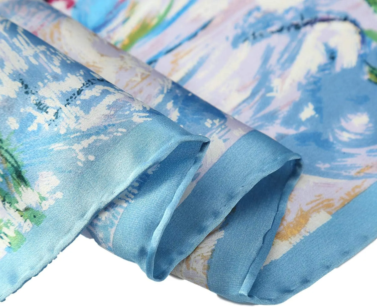 Long Charmeuse Silk Scarf Classic Art Print