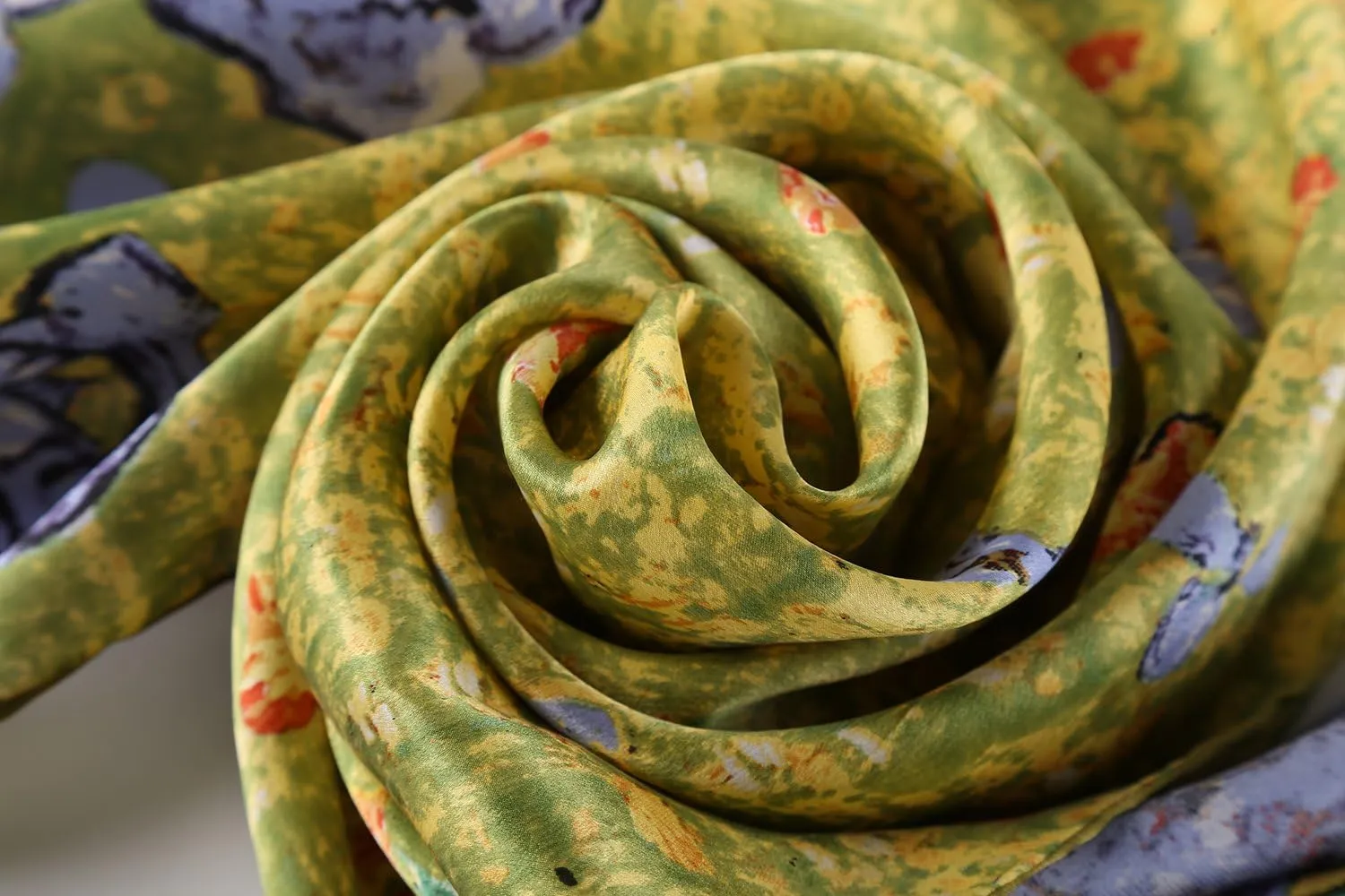 Long Charmeuse Silk Scarf Classic Art Print