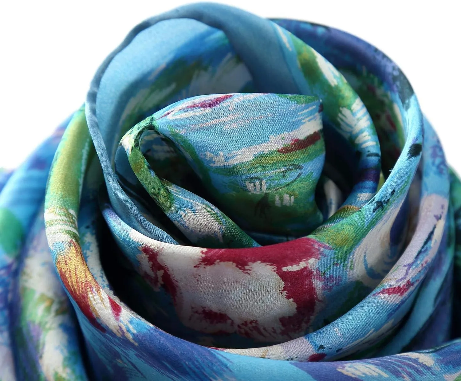 Long Charmeuse Silk Scarf Classic Art Print