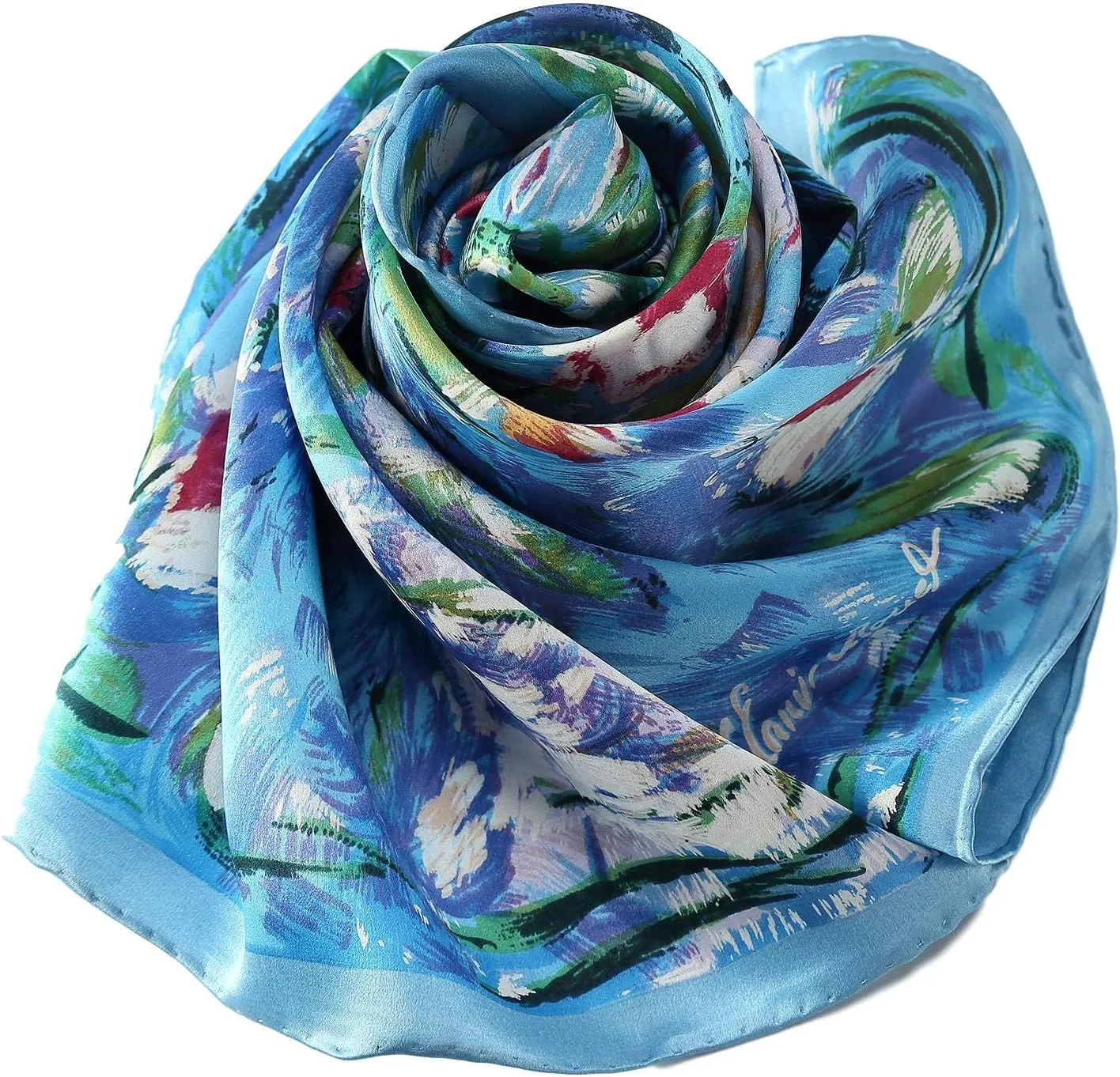 Long Charmeuse Silk Scarf Classic Art Print