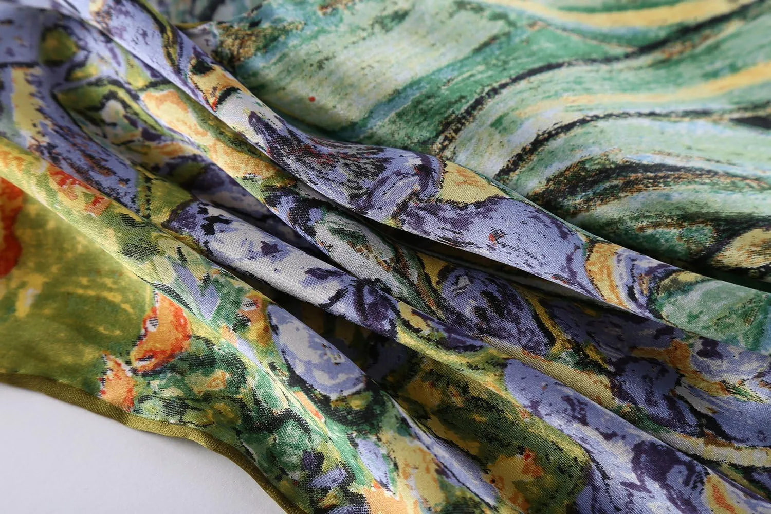 Long Charmeuse Silk Scarf Classic Art Print