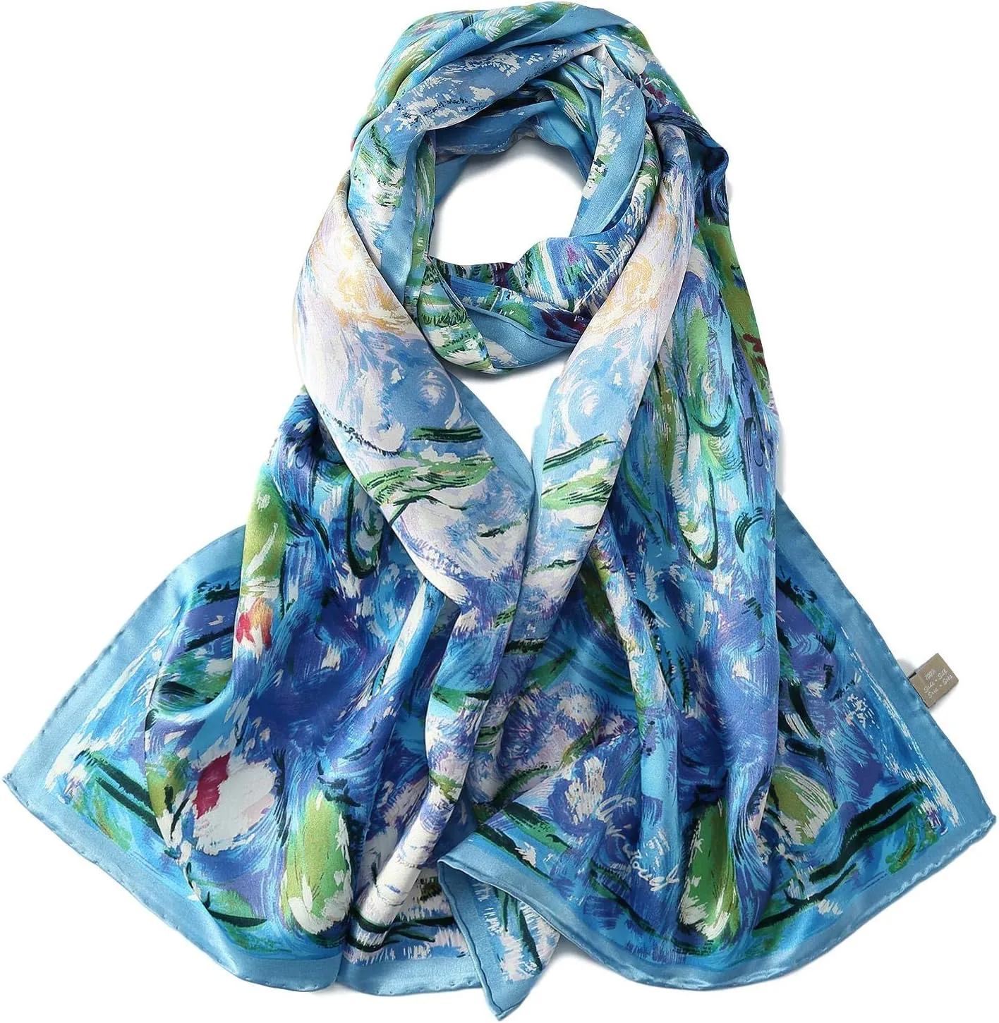 Long Charmeuse Silk Scarf Classic Art Print
