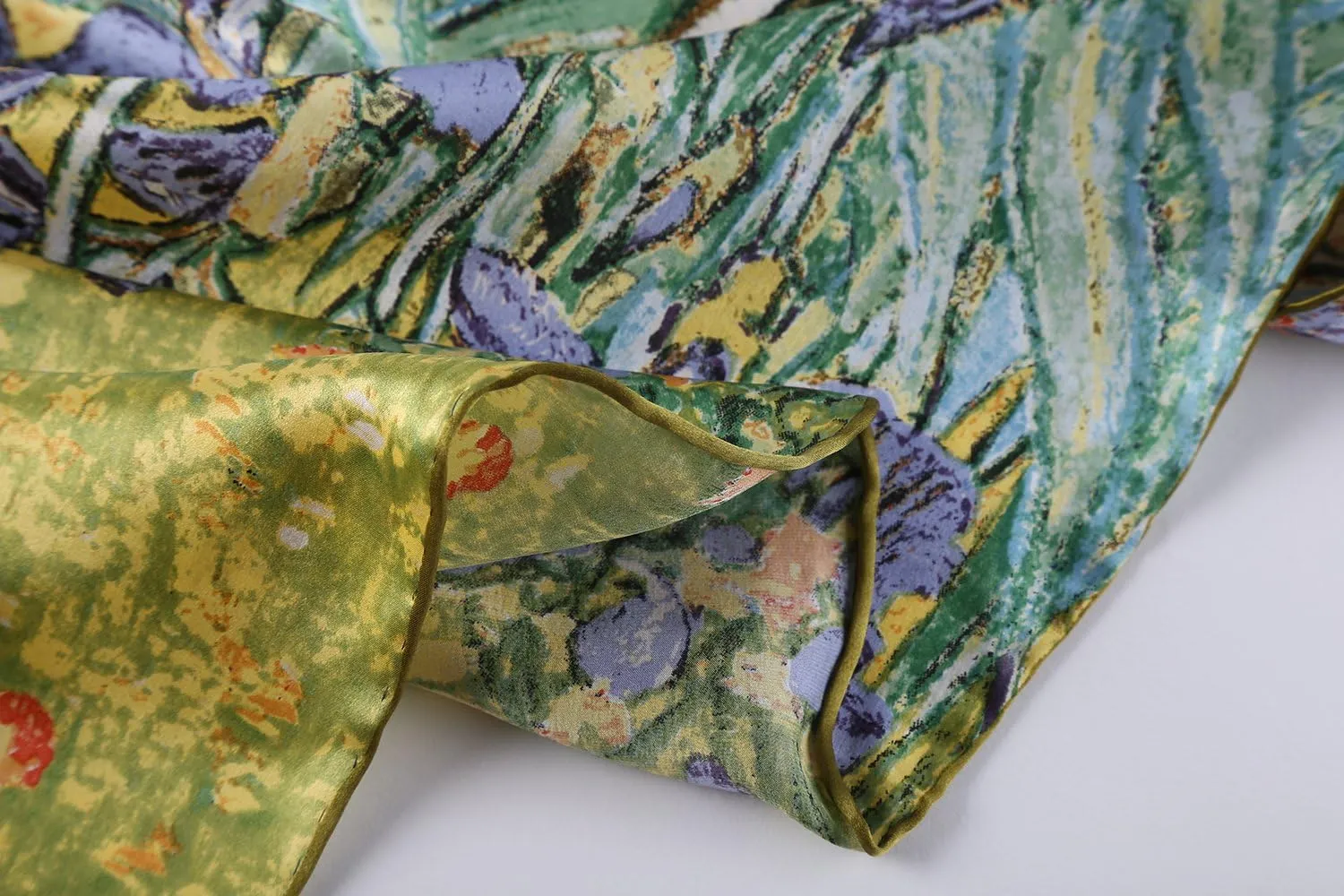 Long Charmeuse Silk Scarf Classic Art Print