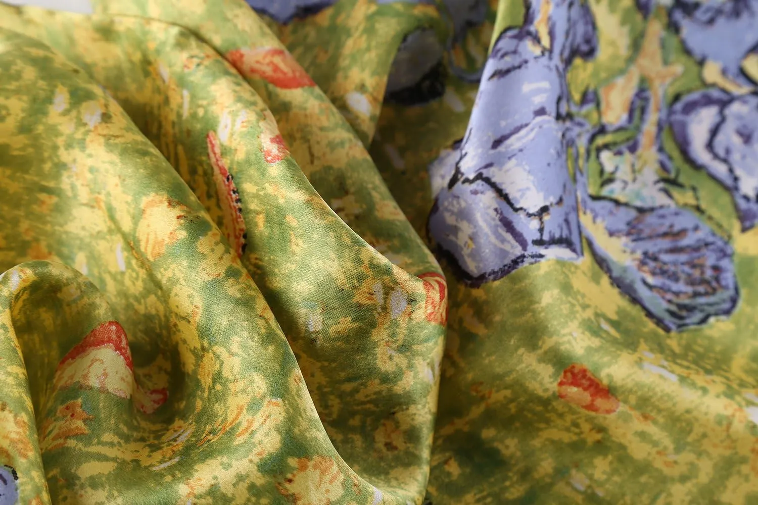Long Charmeuse Silk Scarf Classic Art Print