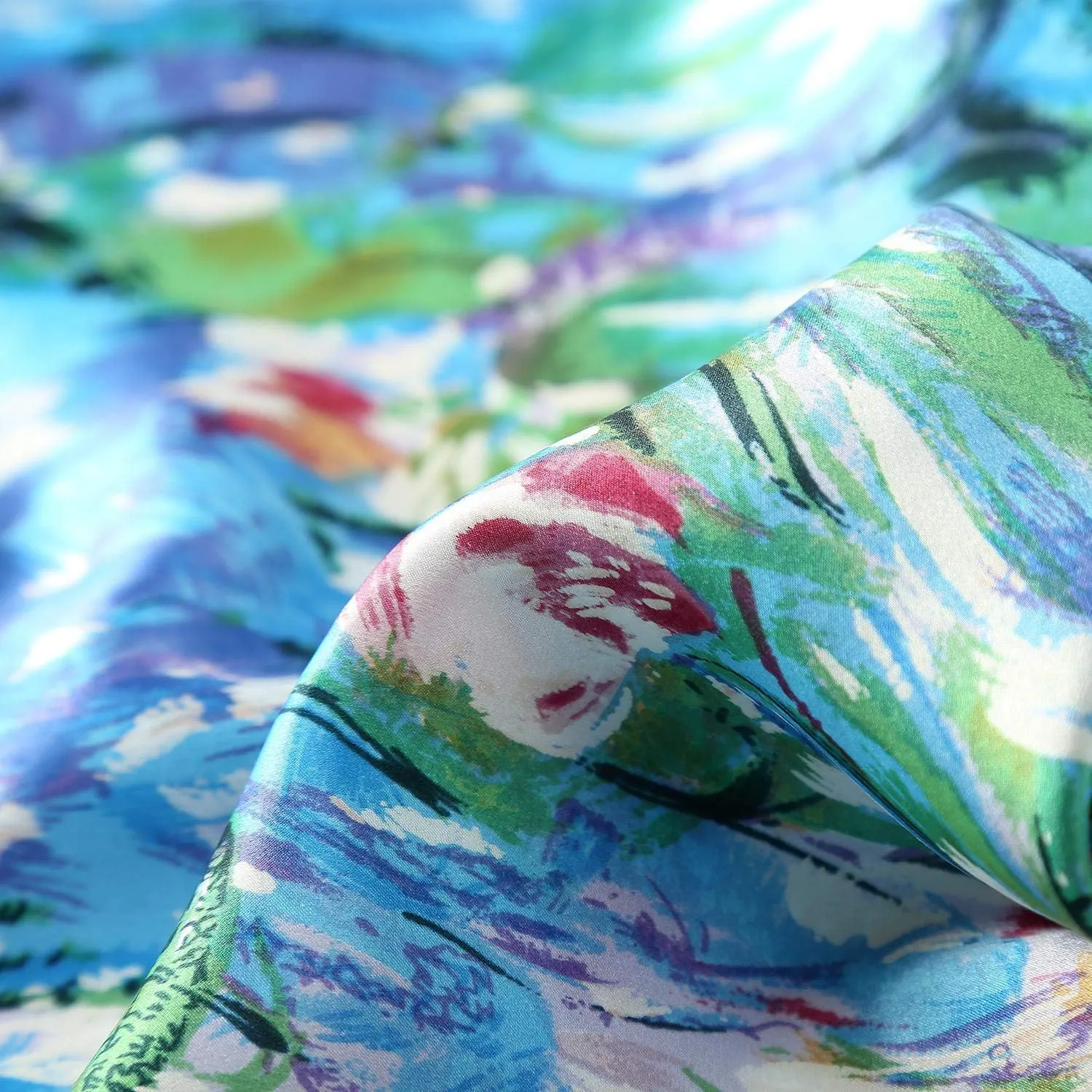 Long Charmeuse Silk Scarf Classic Art Print