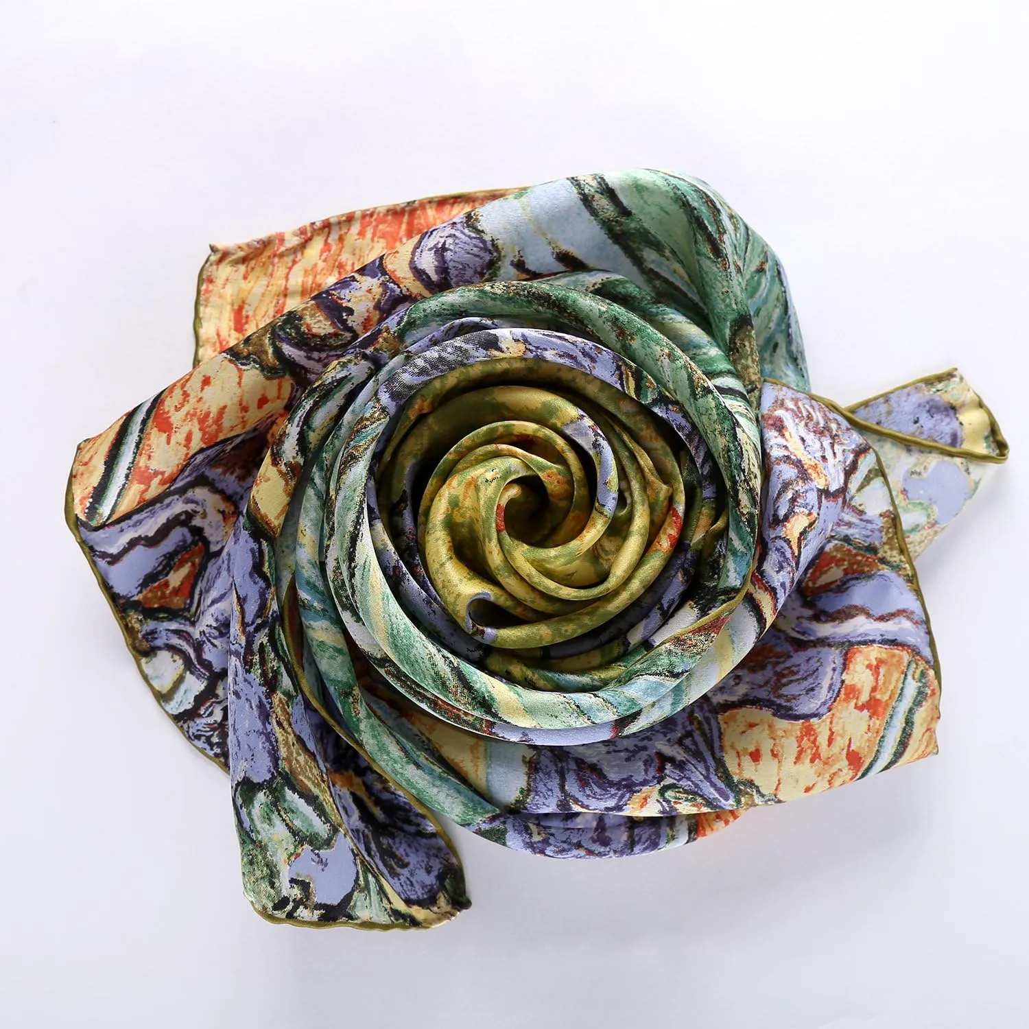 Long Charmeuse Silk Scarf Classic Art Print