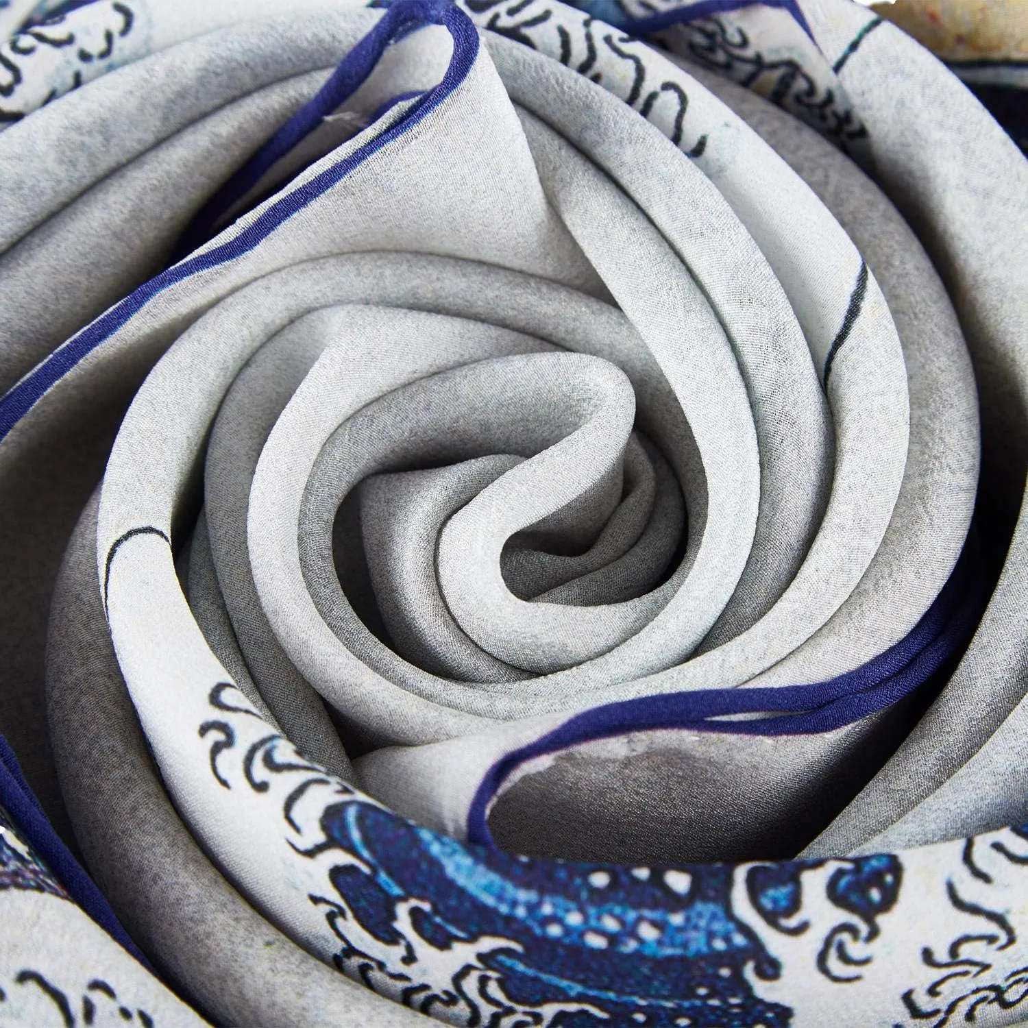 Long Crepe Silk Scarf Classic Art Print