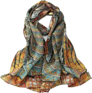 Long Crepe Silk Scarf Classic Art Print
