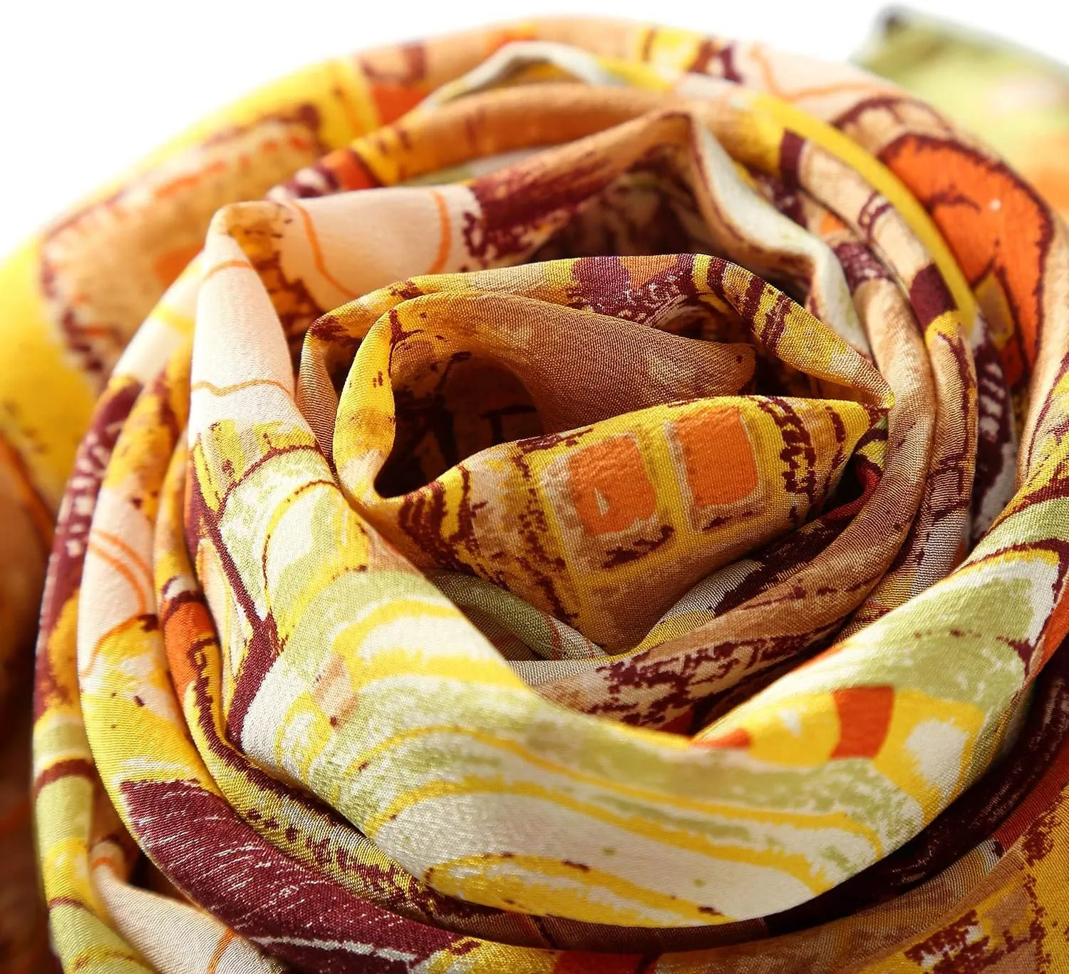 Long Crepe Silk Scarf Classic Art Print