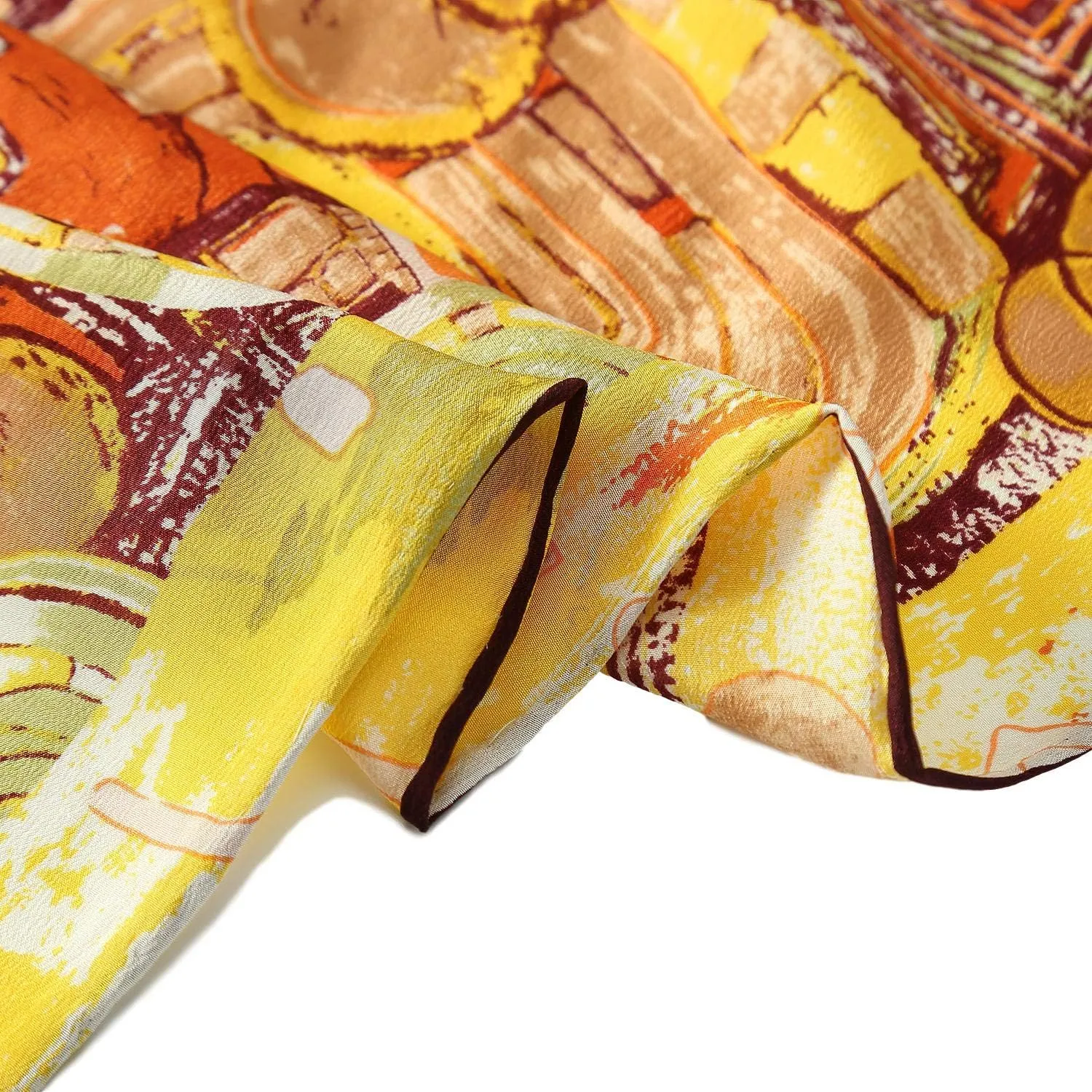 Long Crepe Silk Scarf Classic Art Print