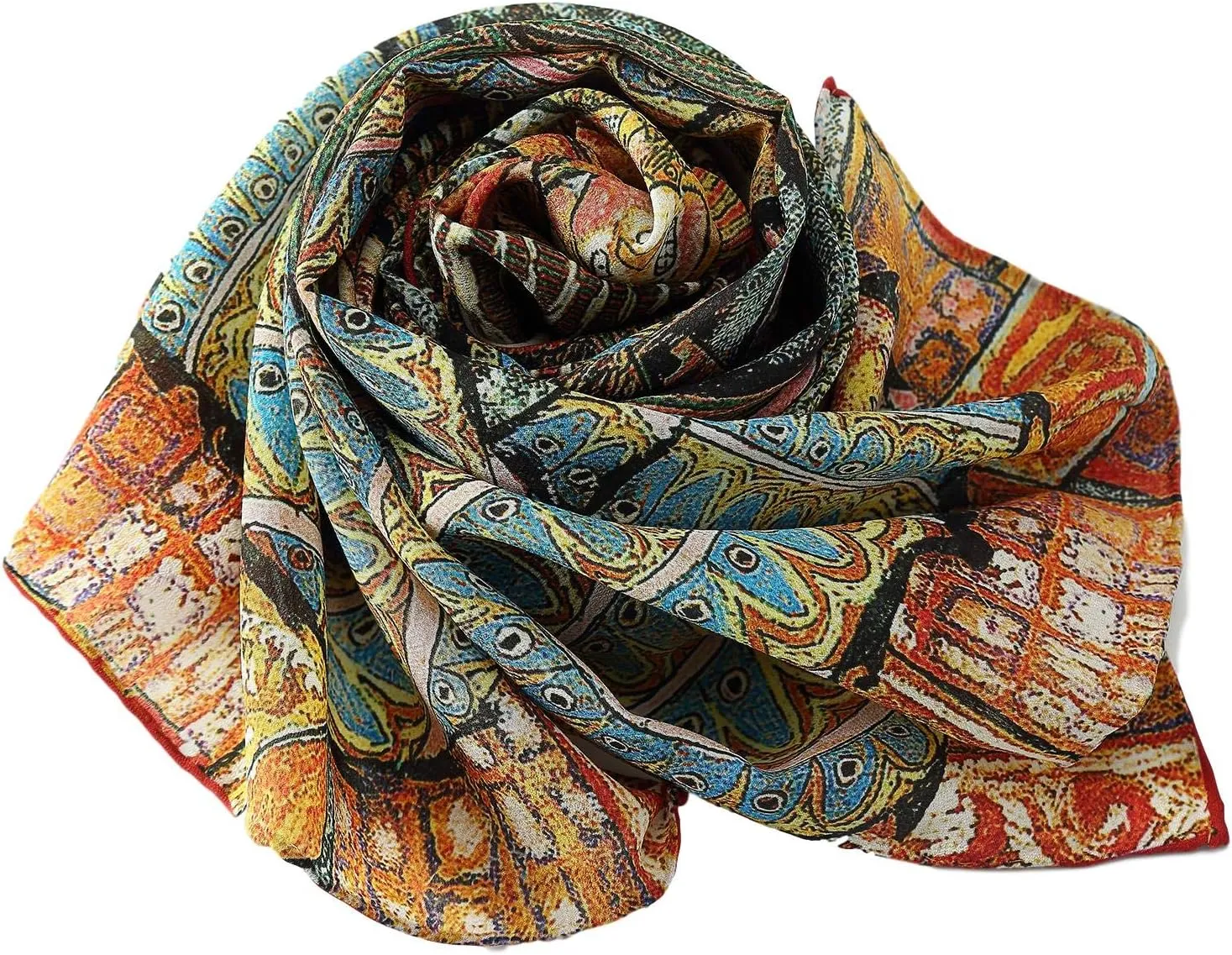 Long Crepe Silk Scarf Classic Art Print