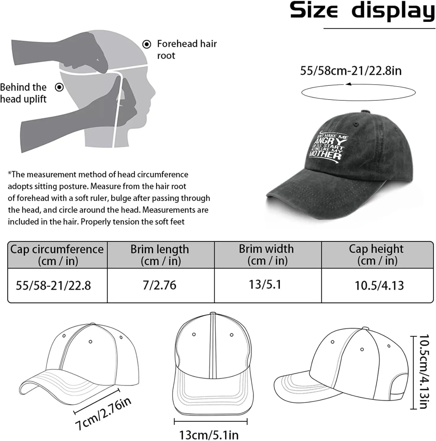 MAFCA Satires Common Senses Political Humor Hats Vintage Cotton Washed Baseball Caps Adjustable Dad