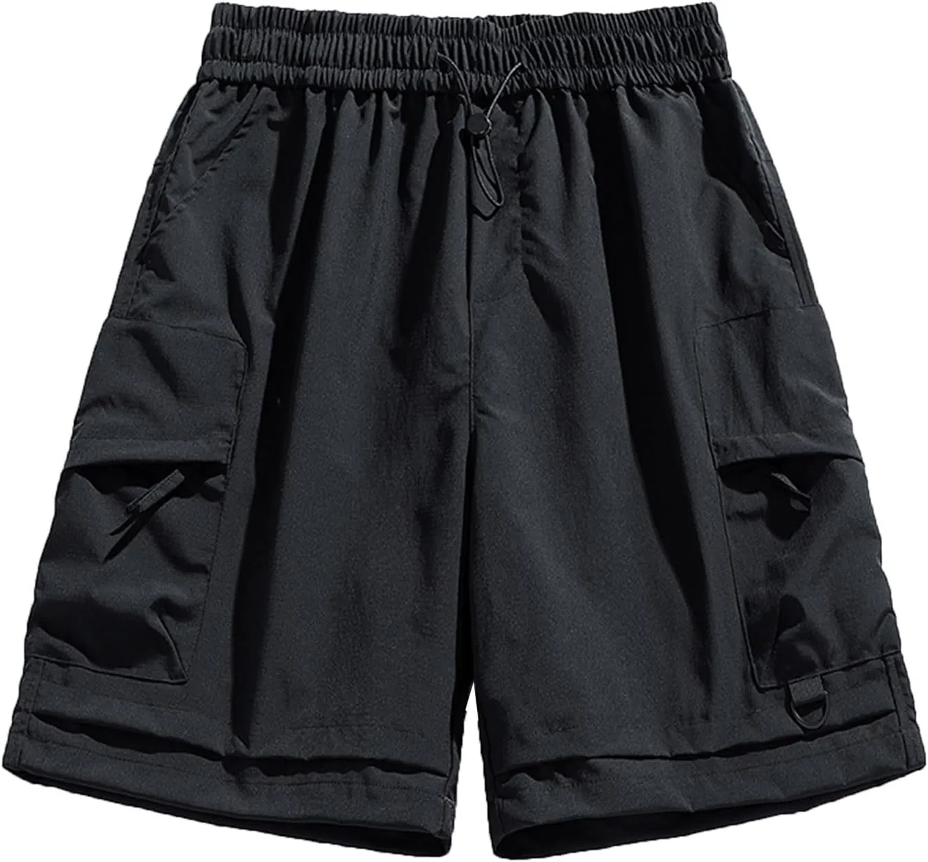 Men Ice Silk Shorts Quick Drying Breathable Workout Gym Shorts Elastic Waist Drawstring Casual Shorts Outdoor Running