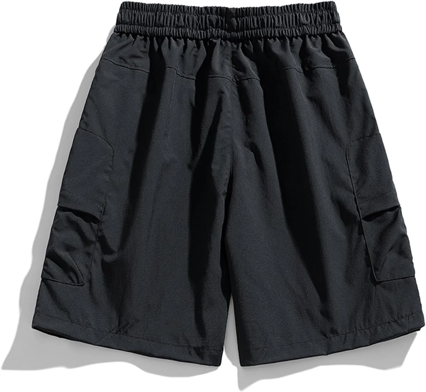 Men Ice Silk Shorts Quick Drying Breathable Workout Gym Shorts Elastic Waist Drawstring Casual Shorts Outdoor Running