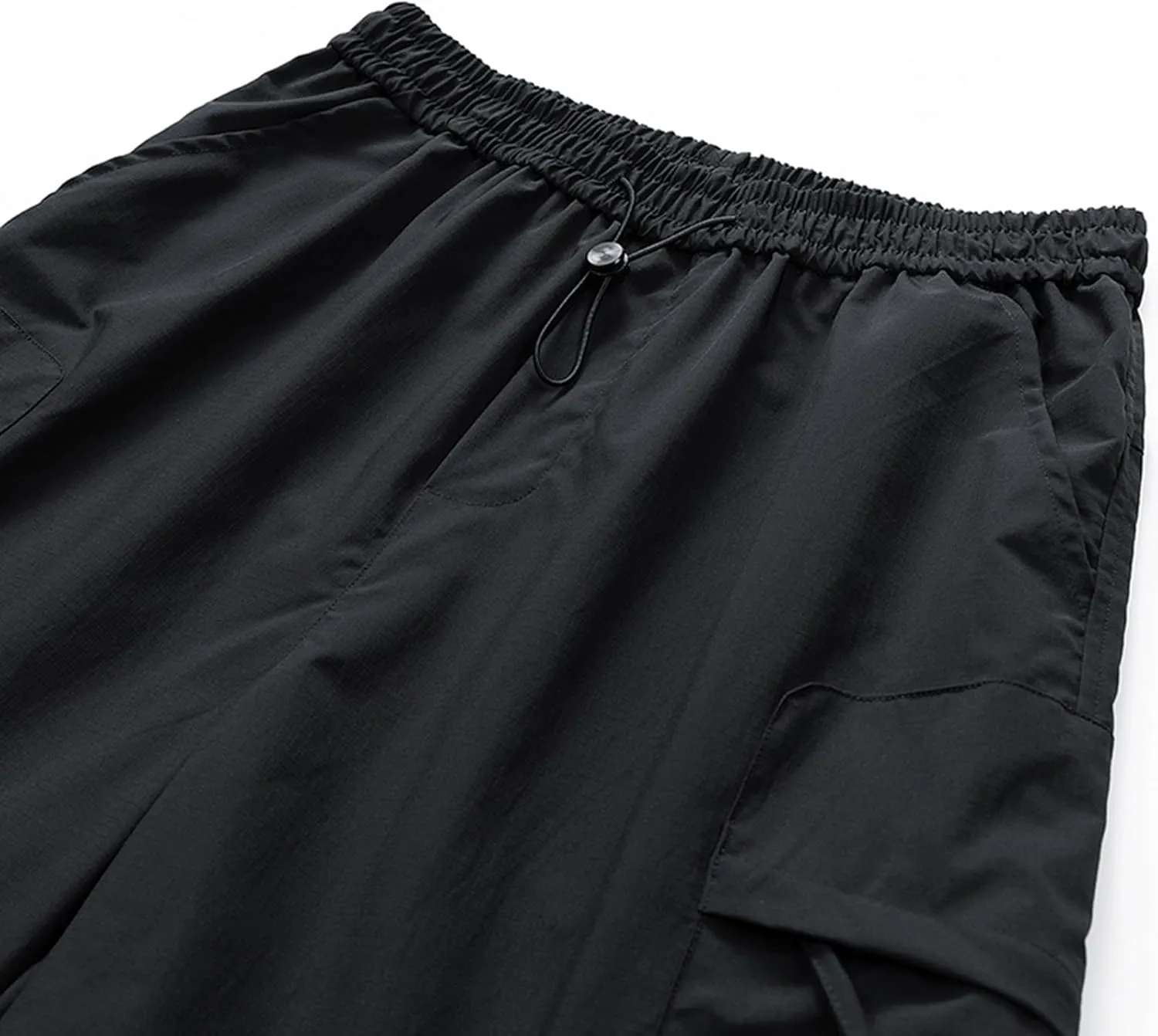 Men Ice Silk Shorts Quick Drying Breathable Workout Gym Shorts Elastic Waist Drawstring Casual Shorts Outdoor Running
