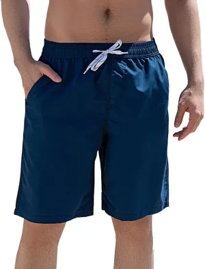 Men's Athletic Shorts with Pockets, Summer Casual Drawstring Running Gym Shorts Lightweight Quick Dry Beach Shorts