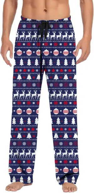 Mens Christmas Pajama Pants Pants Pajama Pants with Drawstring and Pockets Pj Pants Red and Black Plaid Pajama Pants