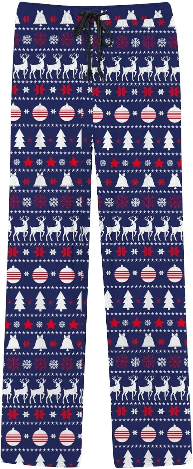 Mens Christmas Pajama Pants Pants Pajama Pants with Drawstring and Pockets Pj Pants Red and Black Plaid Pajama Pants