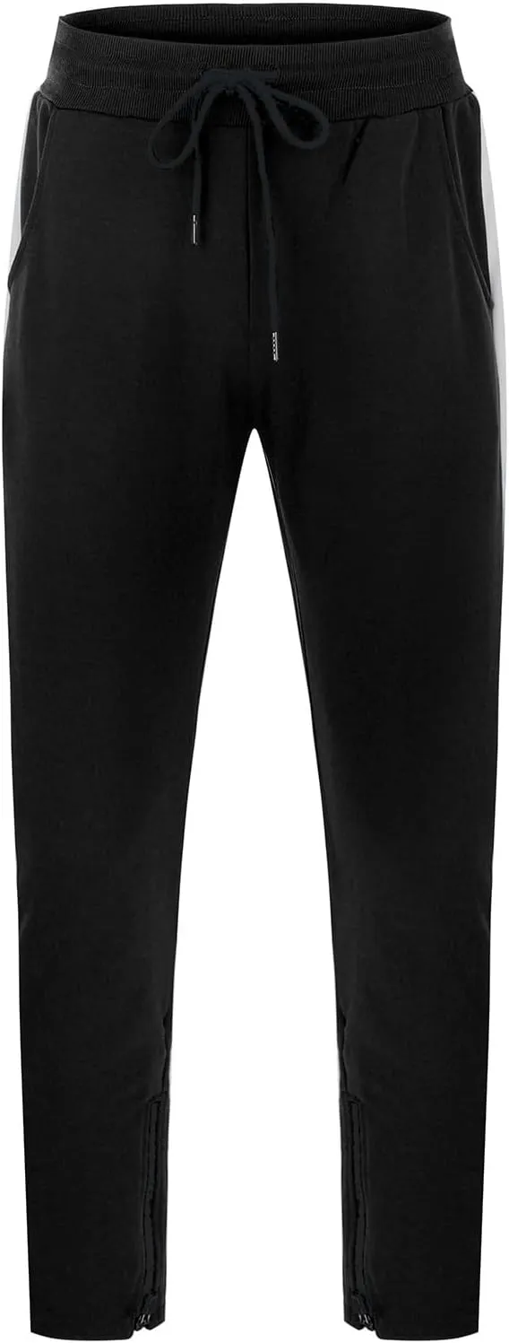 Mens Sweatpants with Pockets Hiking Linen Working Riding Elastic Waist Skinny Joggers Motorcycle Summer Cloth
