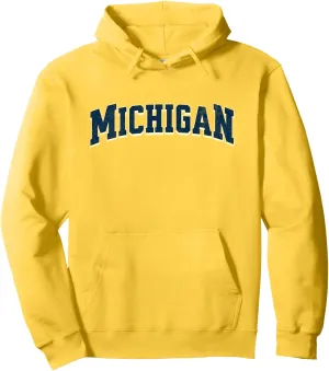 MICHIGAN - Throwback Varsity Design - Classic Pullover Hoodie