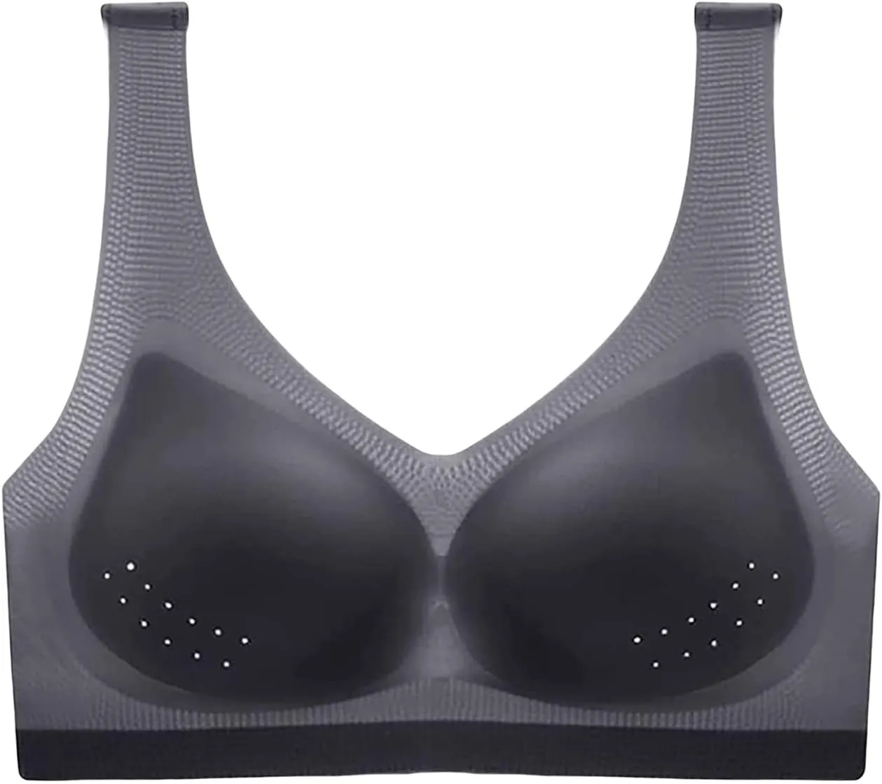 Mmoneyake Bras for Women Comfort Seamless Ice Silk Gathering Bras Anti-Sagging Breasts Bra Wireless Everyday Bras Underwear