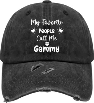 My Favorite People Call Me Gammy Hat for Men Funny Washed Distressed Baseball Caps Funny Washed Hiking Hat Breathable
