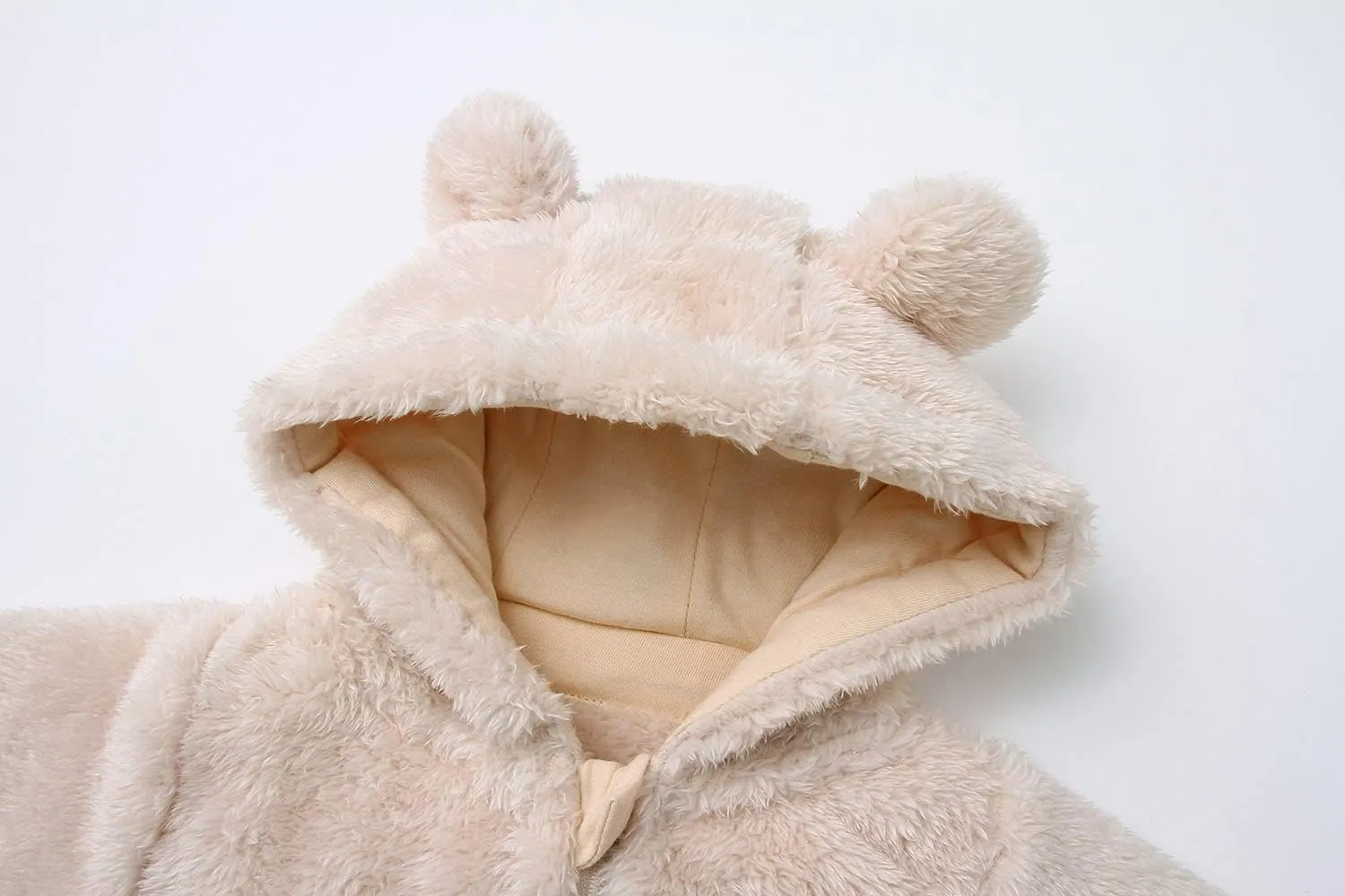 Newborn Baby Jumpsuit Hooded Fleece Rompers Long Sleeve Onesies Outwear Outfits