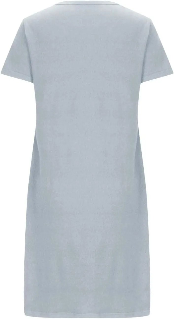Nightgowns for Women Heart Print Loose Nightshirt Short Sleeve Soft Sleepwear Summer Short Tshirt Dress