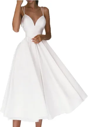 Party Dresses for Women 2024 Sexy high Waist Backless Ankle Length Dress with Bra Solid Color Spaghetti Strap Dress
