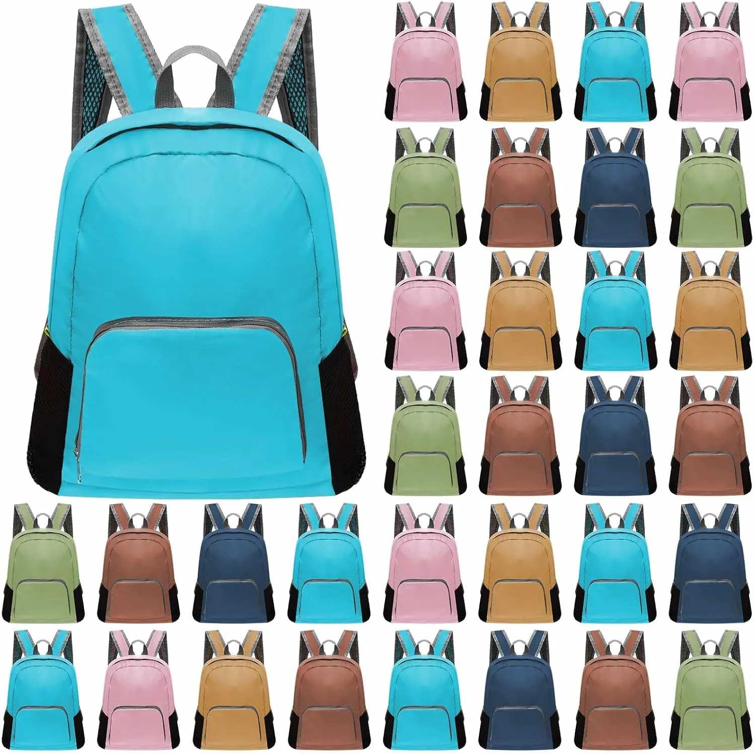Patelai 48 Pcs 17" Backpacks Bulk for Kids Classic Colorful Bookbags for Elementary Middle High School Boys Girls (Classic Colors)