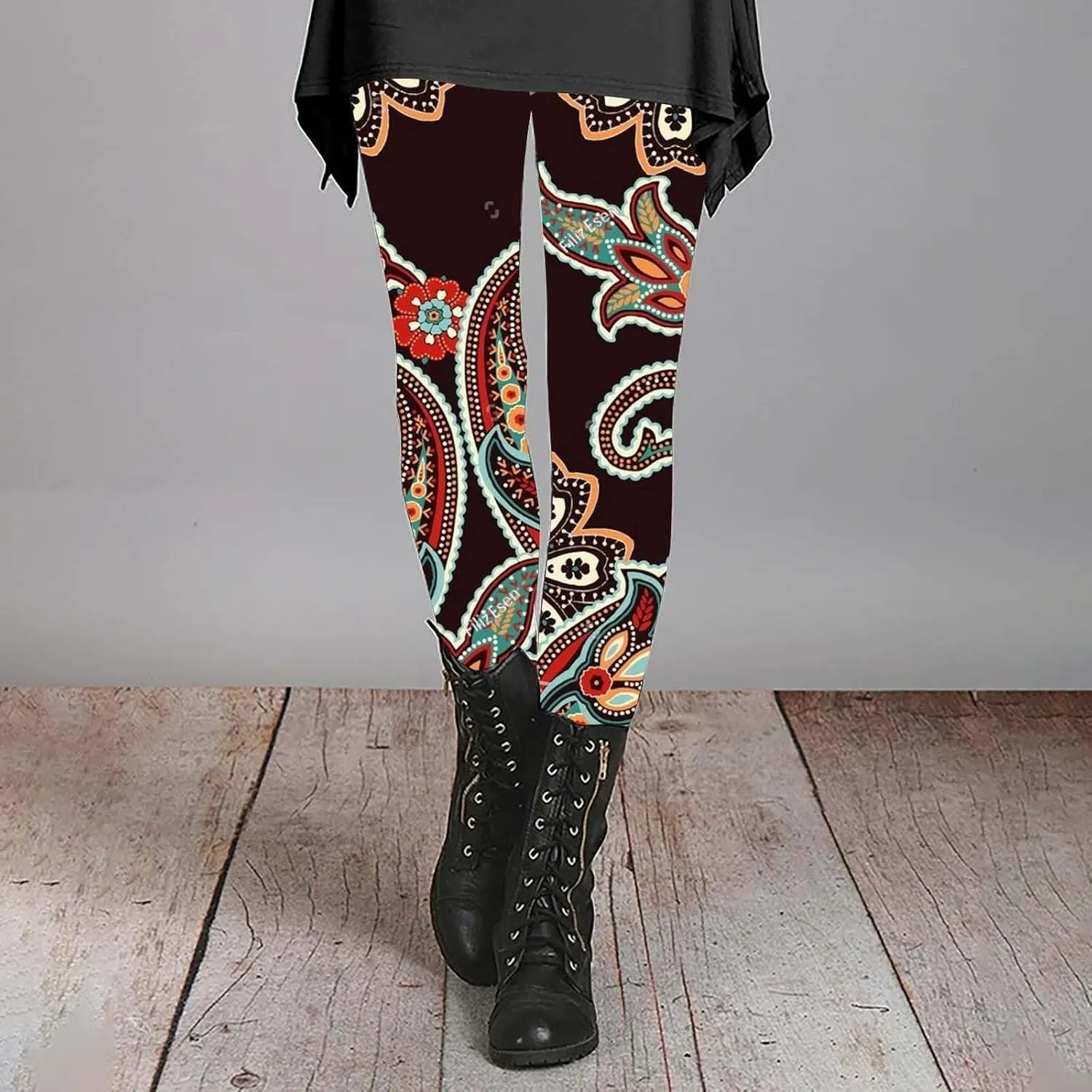Plus Size Plaid Leggings for Women Leggings with Pockets for Women Prints Butt Lifting Workout Leggings
