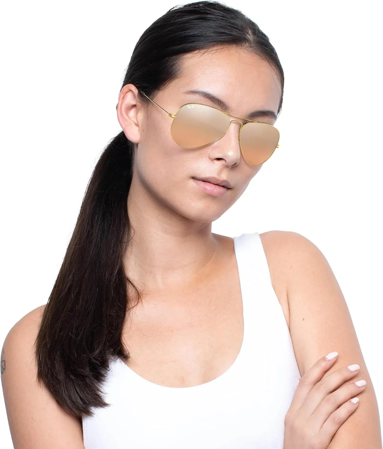 Ray-Ban RB3025 Classic Mirrored Aviator Sunglasses