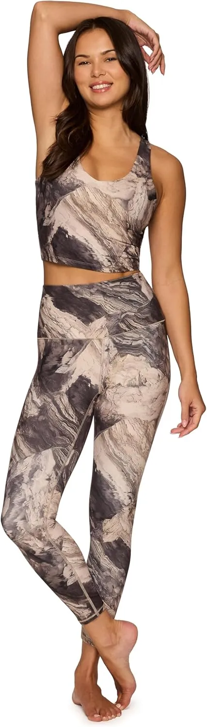 RBX Active Women’s Ultra Hold 7/8 Ankle Full Length Printed Running Yoga Legging