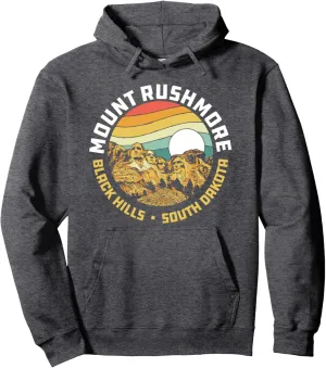 Retro Mount Rushmore National Memorial Vintage 80s Graphic Pullover Hoodie
