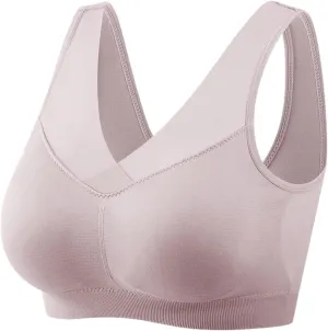 Seamless Bra for Seniors Anti Sagging No Underwire Posture Correcting Bras Plus Size Ice Silk Gathering Bra 2025