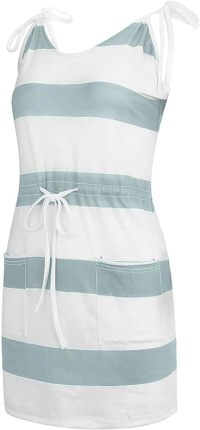 Sleeveless Women's Summer Dresses Casual Dress Aline Mini Dress Patterned Swing Dress Vacation Beach Dress