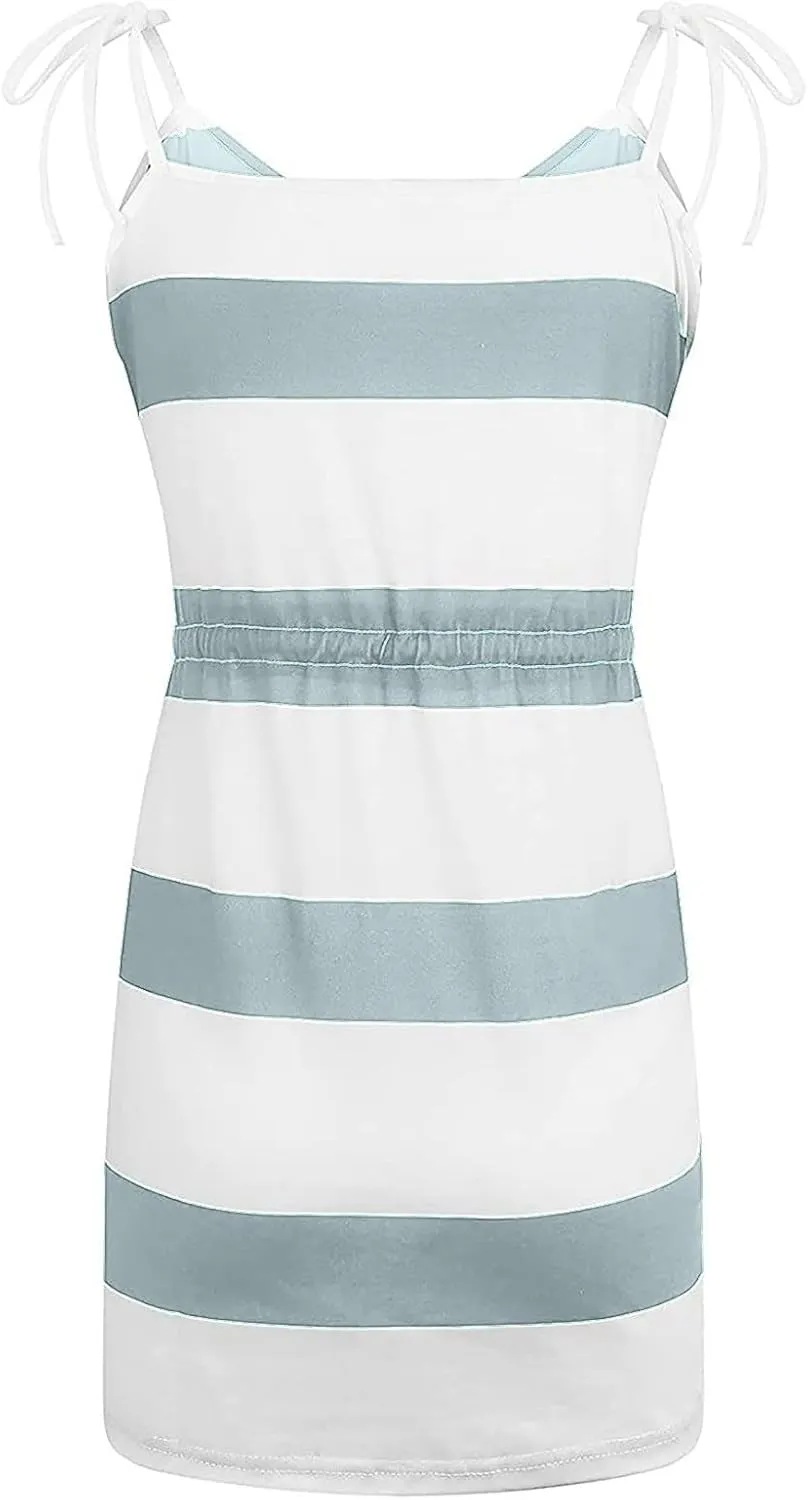 Sleeveless Women's Summer Dresses Casual Dress Aline Mini Dress Patterned Swing Dress Vacation Beach Dress