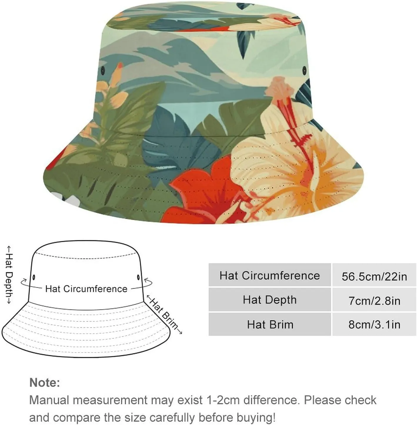 Snowflakes and Christmas Trees Bucket Hats Sun Hats for Women Beach Hat for Men Outdoor Casual Sun Hat