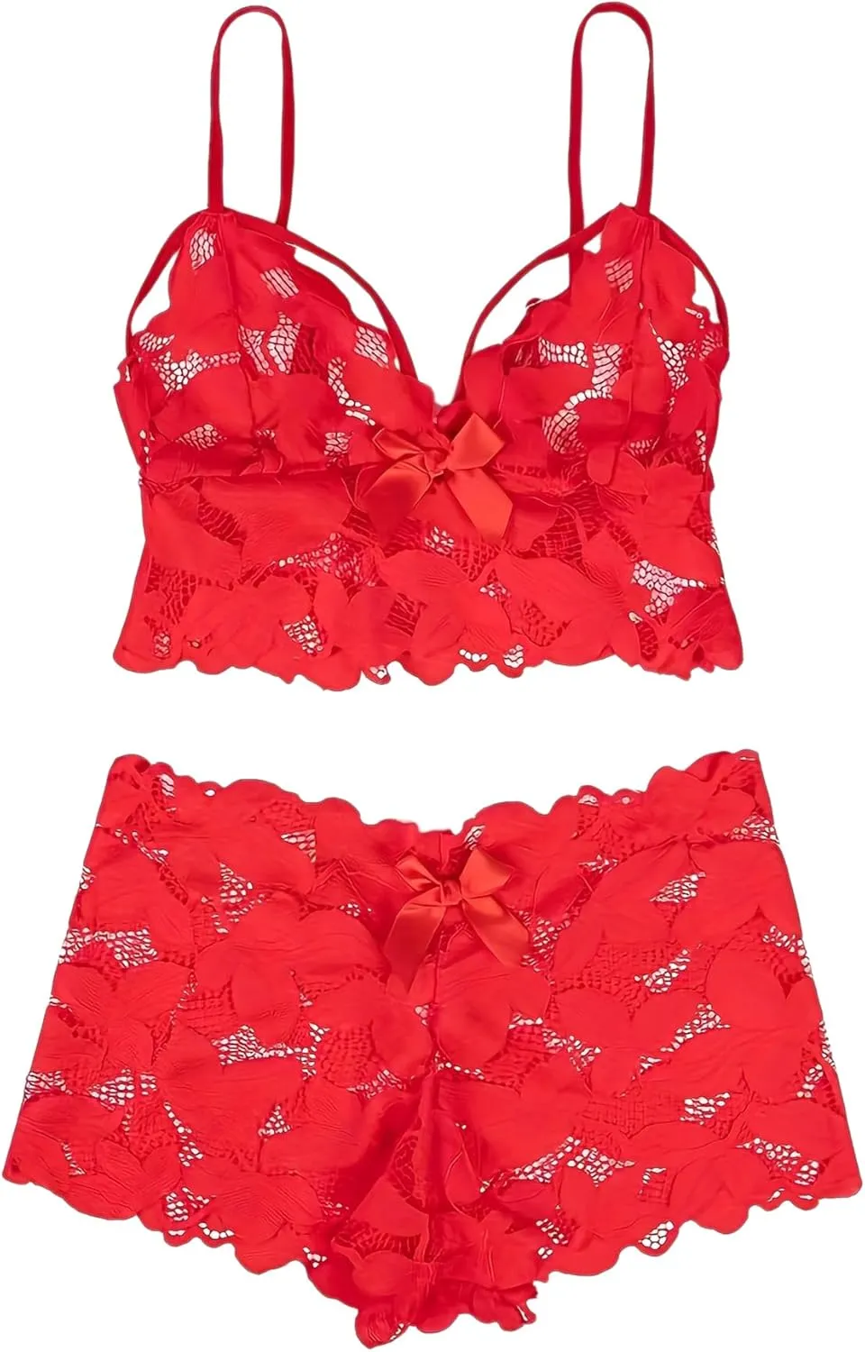 SOFIA'S CHOICE Women's Plus Size Sexy Lingerie Set 2 Piece Lace Bra and Panty Sleepwear