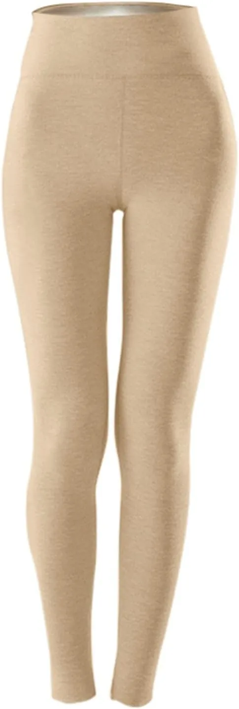 Soft Clouds Fleece Leggings for Women High Waist Warm Winter Solid Pants Tummy Control Slim Soft Clouds Yoga Pants