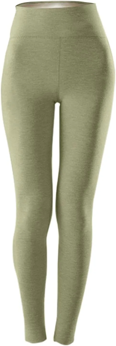 Soft Clouds Fleece Leggings for Women High Waist Warm Winter Solid Pants Tummy Control Slim Soft Clouds Yoga Pants